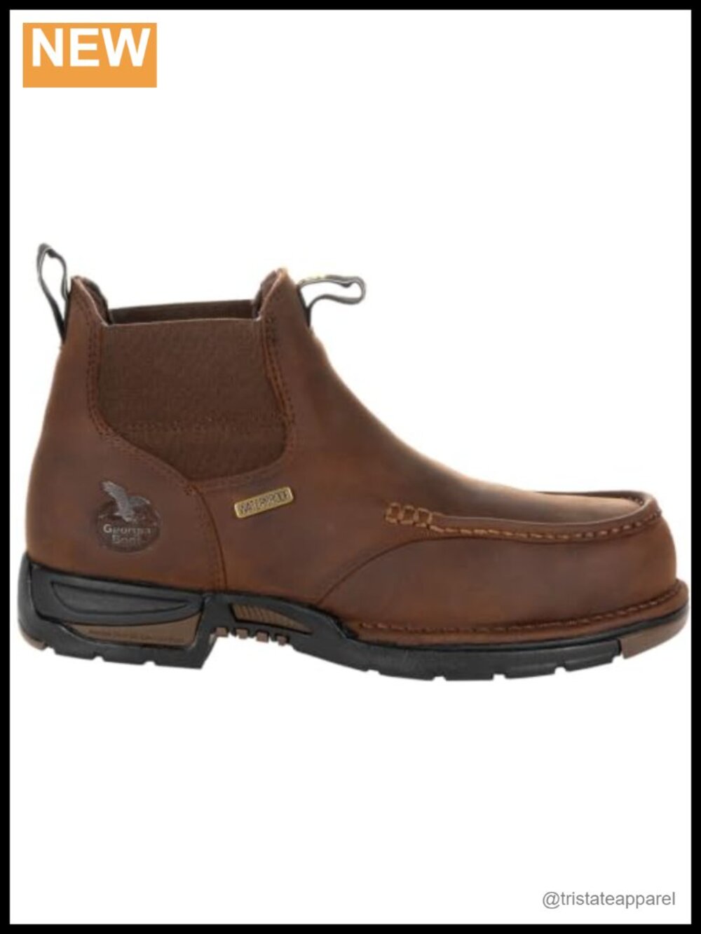 Unisex Chelsea Waterproof Work Boots Leather Pull-On EH